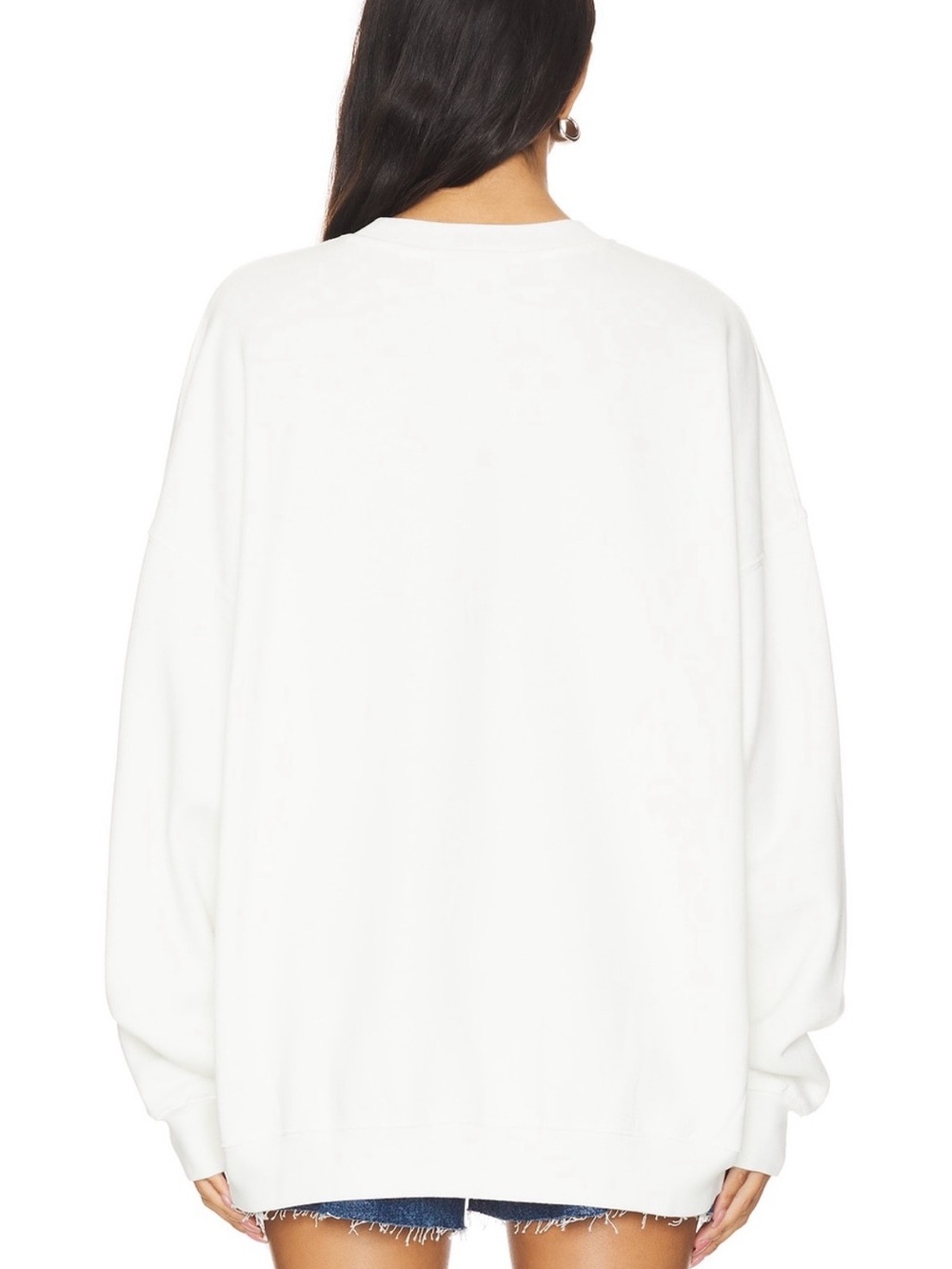 Anine Bing Miles Letterman Sweatshirt in off white - Picture 3 of 6